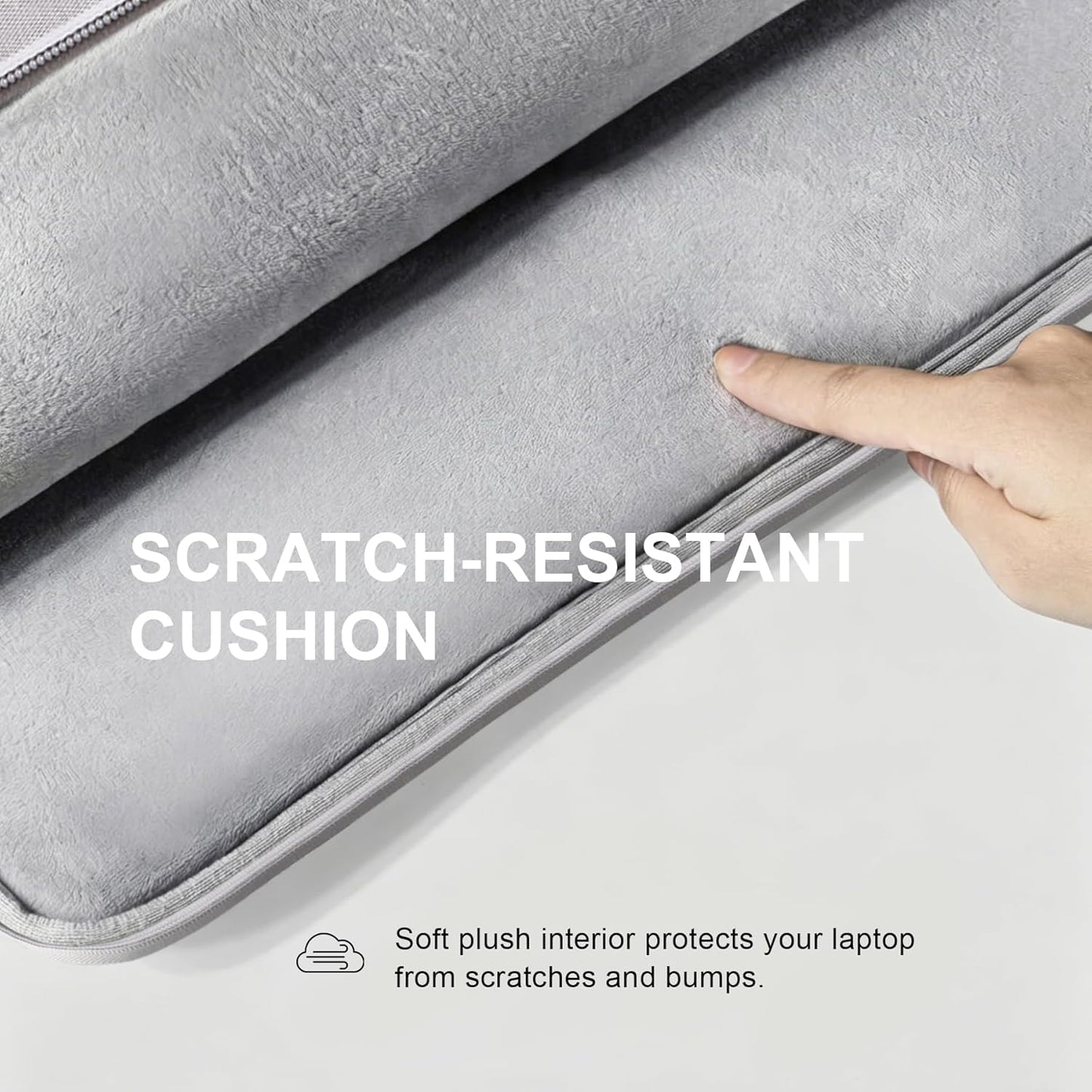 15-15.6 Inch Laptop Sleeve Case for Acer HP Lenovo Dell ASUS Laptop, Acer Aspire 15, HP Pavilion/Envy 15, Dell Inspiron/Latitude 15, Lenovo Ideapad 15, ASUS Zenbook 15 Computer Bag, Gray